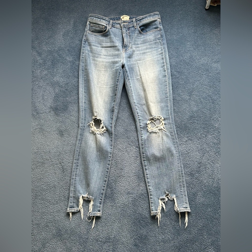 L'AGENCE Light Blue Highline destroyed Skinny Jeans